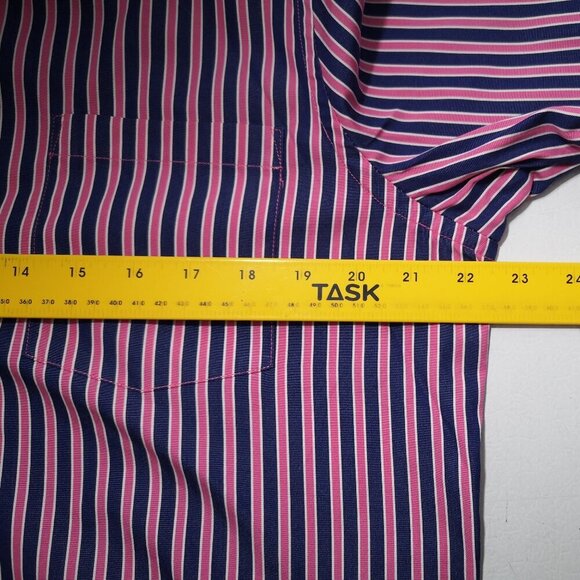 Lauren Ralph Lauren Ladies Size XL Pink & Navy Stripes Loose Fit Blouse - Picture 12 of 14